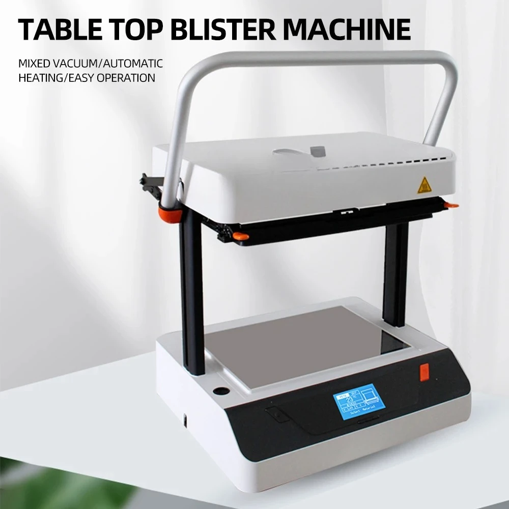 Tabletop Blister Machine Lab Vacuum Thermoplastic Molding Machine for PVC, PE, PP, PETG HIPS, 3D Hot Pressing Machine