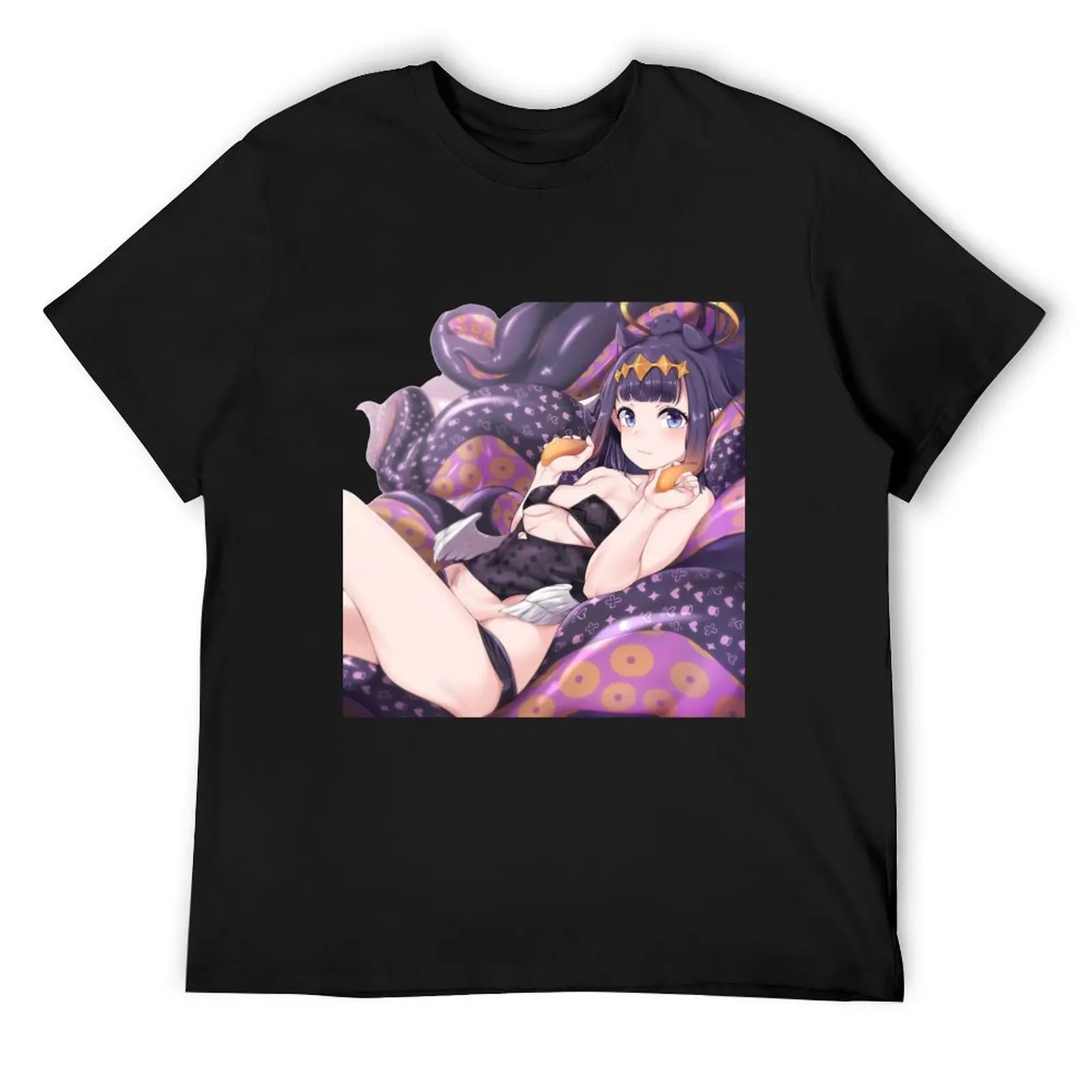 Ninomae Ina'nis Peeker - Holo Tentacle Bed T-Shirt blue archive plus size tops anime figures men t shirts high quality