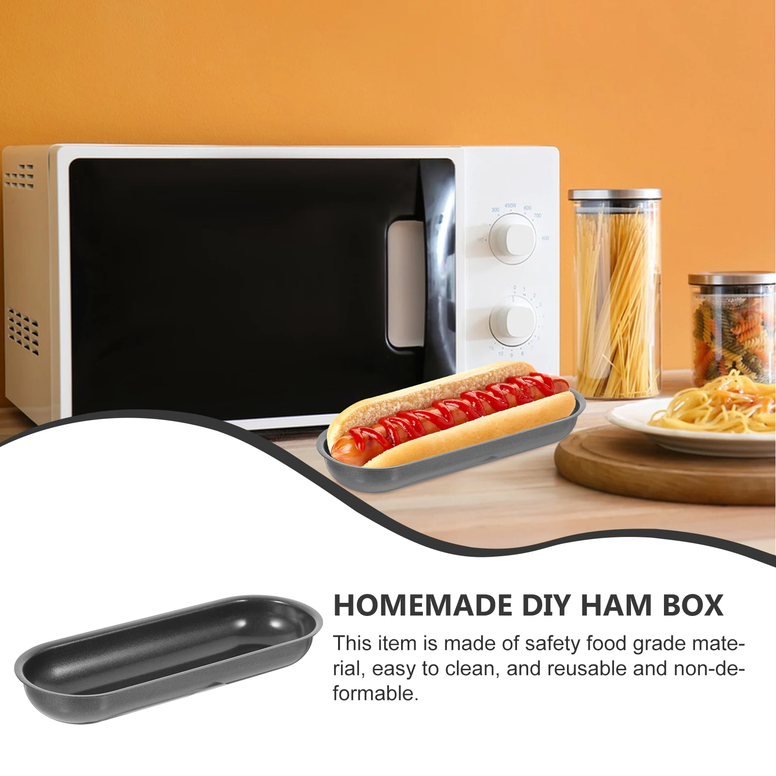 

Hot Dog Bun Pan Sausage Bun Mold Cake Mold Non Stick Oven Safe Bread Mould Food Grade Material Convenient Kitchen Tool