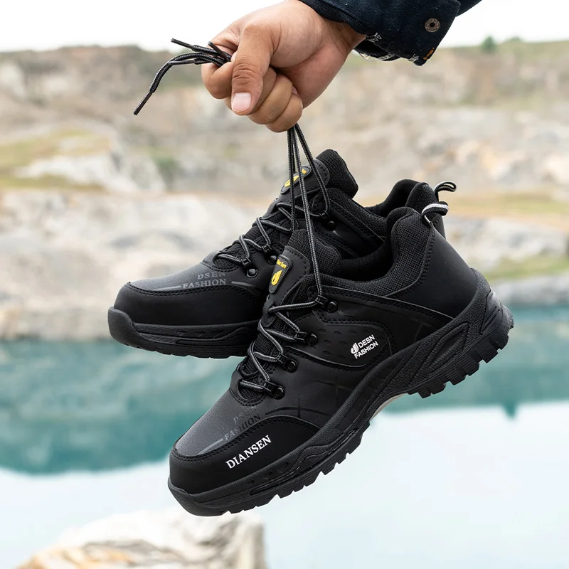 أحذية أمان للرجال مع أحذية بمقدمة فولاذية أحذية رياضية مقاومة للماء ومضادة للتحطيم أحذية رياضية ناعمة علوية غير قابلة للتدمير #3