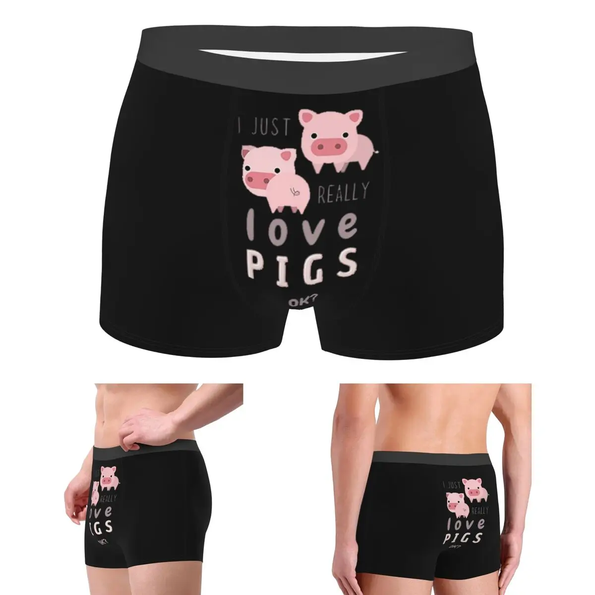 

Boxer Underpants Shorts Funny Pigs For Pig Lovers Panties Men Soft Underwear for Homme Man Boyfriend Gifts