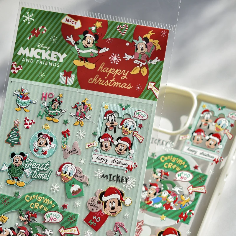 

Cute Disney Mickey Mouse Sticker Cartoon Manicure Sticker Student Diy Water Cup Mobile Phone Case Decoration Girl Reward Sticker