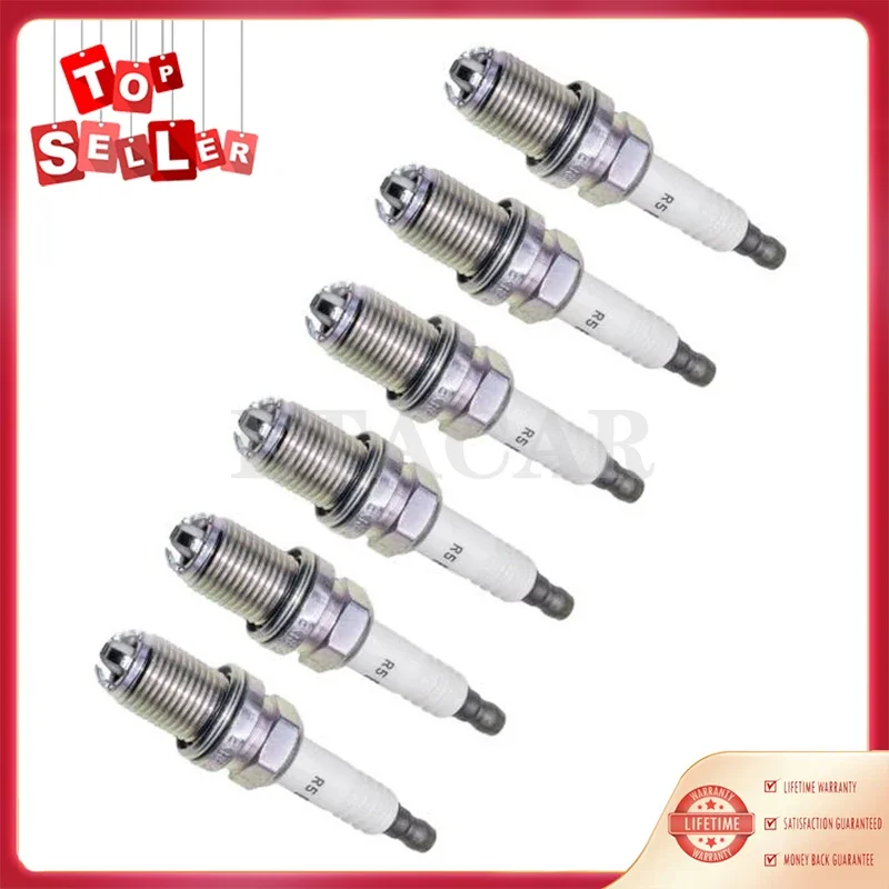 6pcs BKR6EQUP Platinum Car Spark Plug 12120037607 12120141871 12129071003 Fits For BMW A-udi Porsche Volvo Cadillac