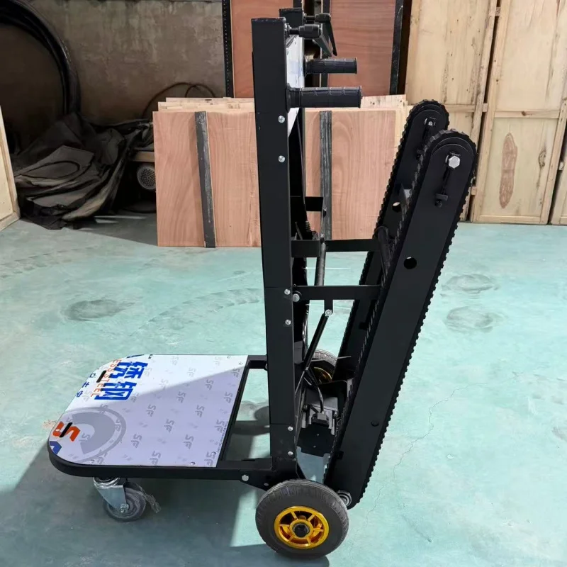 

New Electric Large Load Stainless Steel Inflatable Wheel Trolley Stair Climber 230mm Max Height For Food Beverage Use