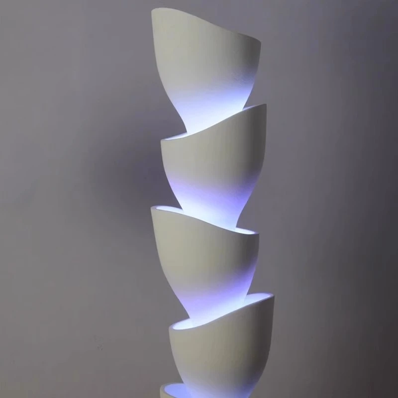 YyhcYyhcModern Simple Creative Personality Living Room Floor Lamp Cream Wind Bedroom Atmosphere Vertical Lighting