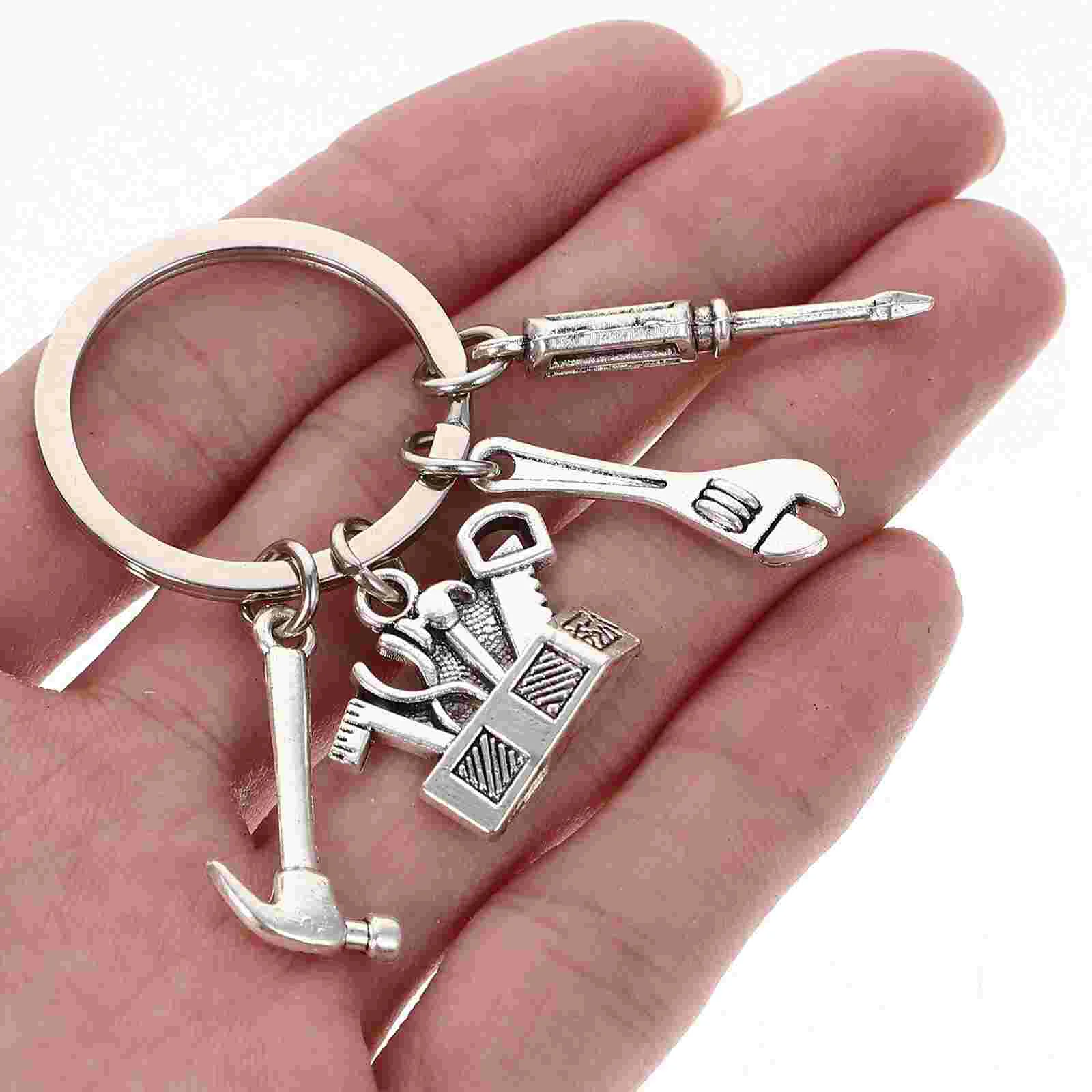 Man Wallet Hammer Unique Keychain Metal Purse Pendant Gift Cartoon Keychains for Men