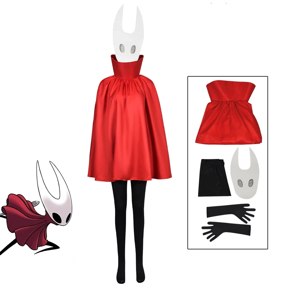 Anime Cartoon Geister-Umhang Cosplay Fantasy-Spiel Hollow Knight Kostüm Cos Ritter-Umhang Halloween Karneval Geschenke Party-Anzug