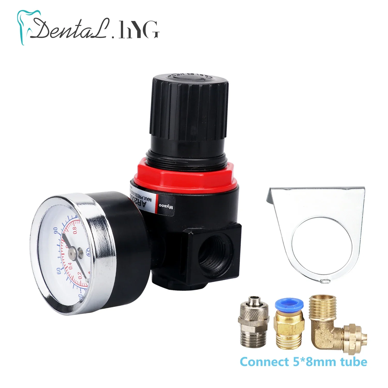 New Dental Air Reduce Valve Regulator Gas-Pressure Meter For Dental Chair Unit Equipment Turbine Without Air filter