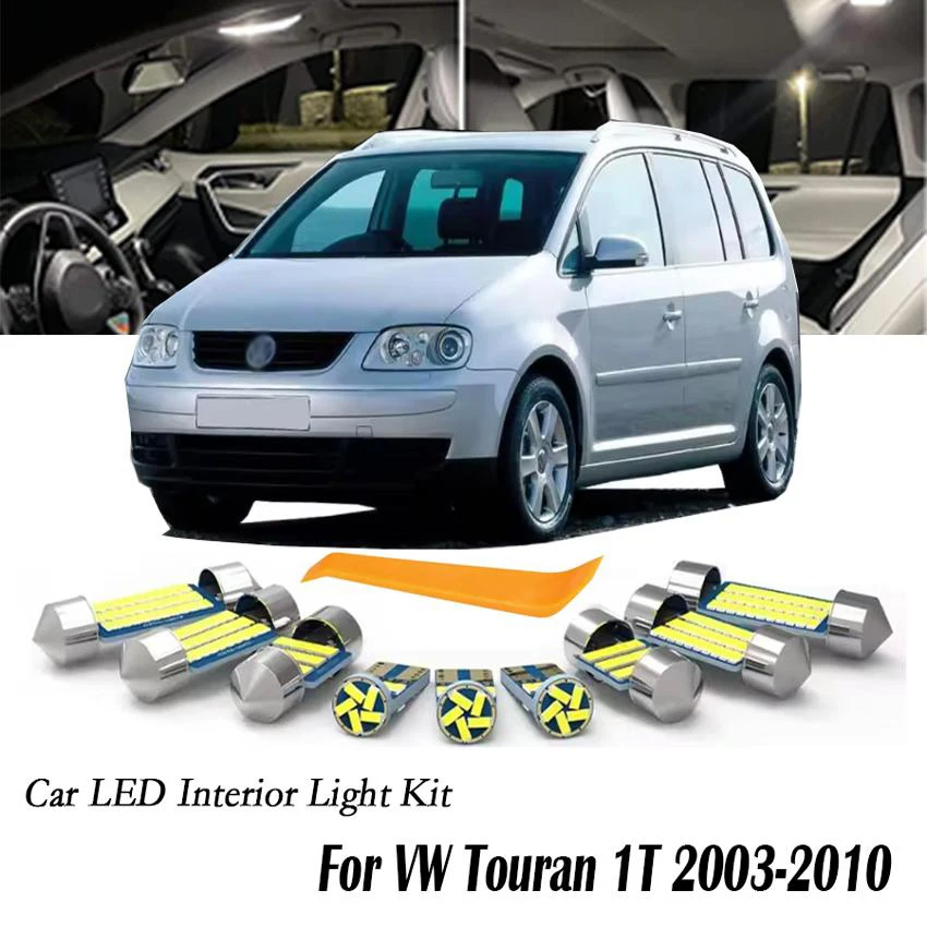 5/10/16PCS For Volkswagen VW Touran 1T1 1T2 2003-2005 2006 2007 2008 2009 2010 LED Interior Map Light Bulb Kit Car Accessories