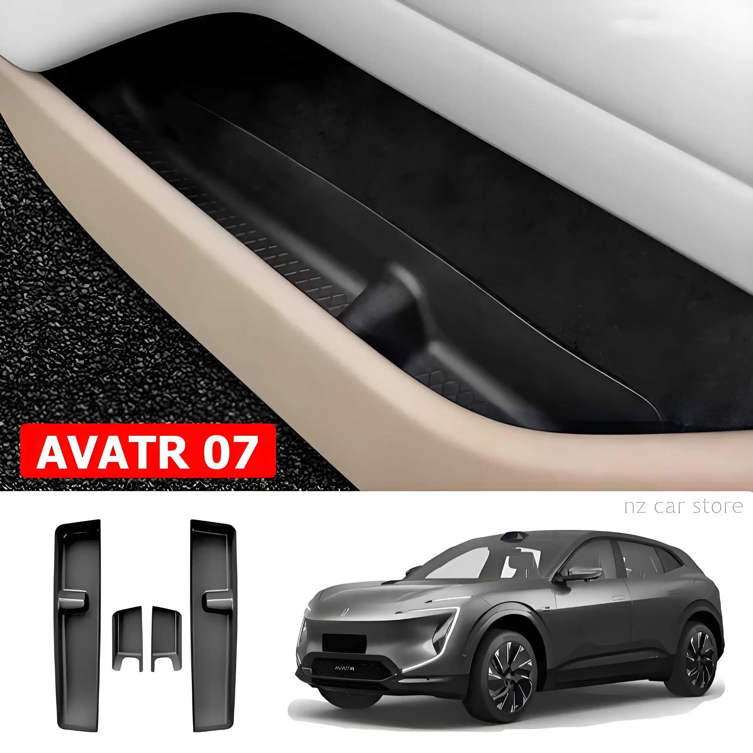

Для AVATR 07 2026 2025 автомобильный дверной слот для ворот ящик для хранения органайзер аксессуары для интерьера