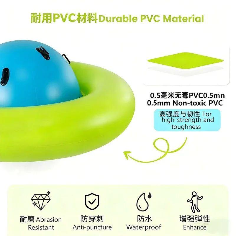 Children's Outdoor Sports  Spinning Ball Dome Rocking Chair PVC Inflatable Swing Ball Trampoline Seesawpromote Sales - view 3