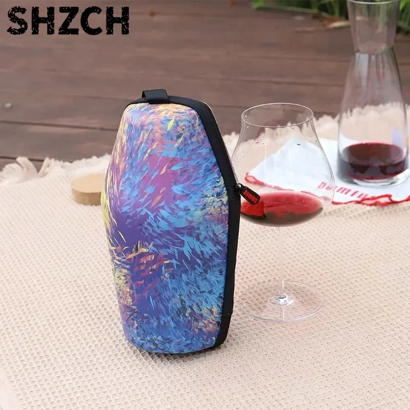 Waterproof Portable Wine Glass Case Bag Portable Hard Protective Travel Carrying Case for Wine Glasses