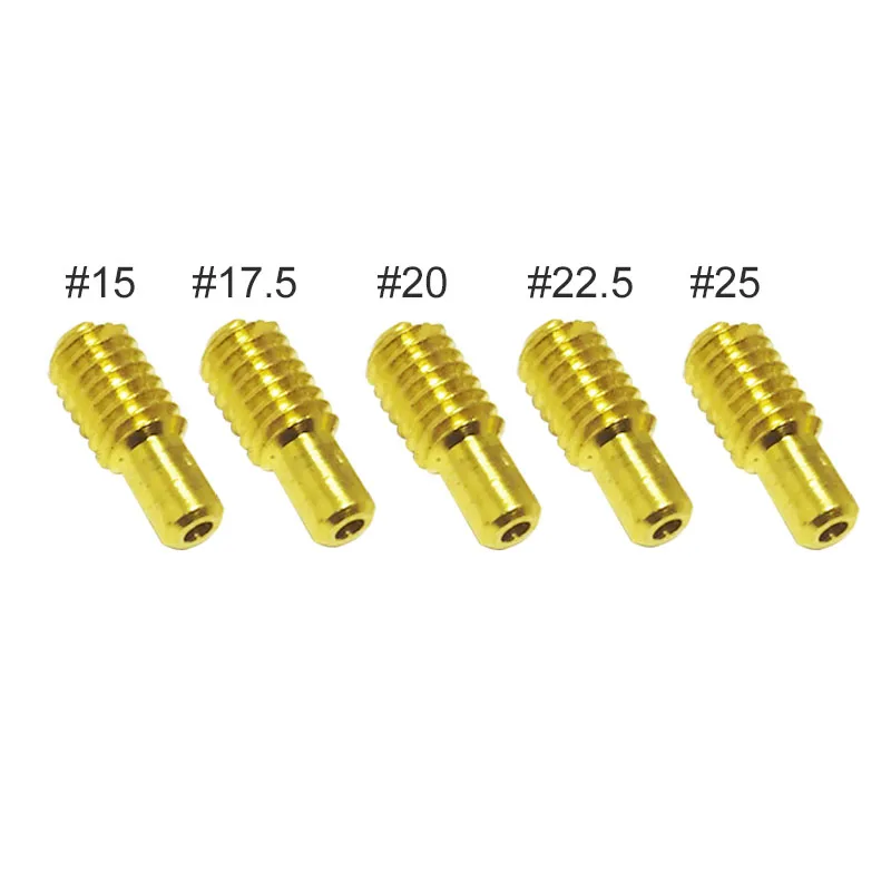 5pcs 4mm Jet Pilot Jet Idle Slow Jet M4 for Mikuni M26-606 VM20-273 Size 15 17.5 20 22.5 25 27.5 30 32.5 35