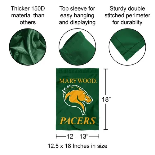 Marywood University Pacers Wordmark Logo Garden Flag and Yard Banner ffm
