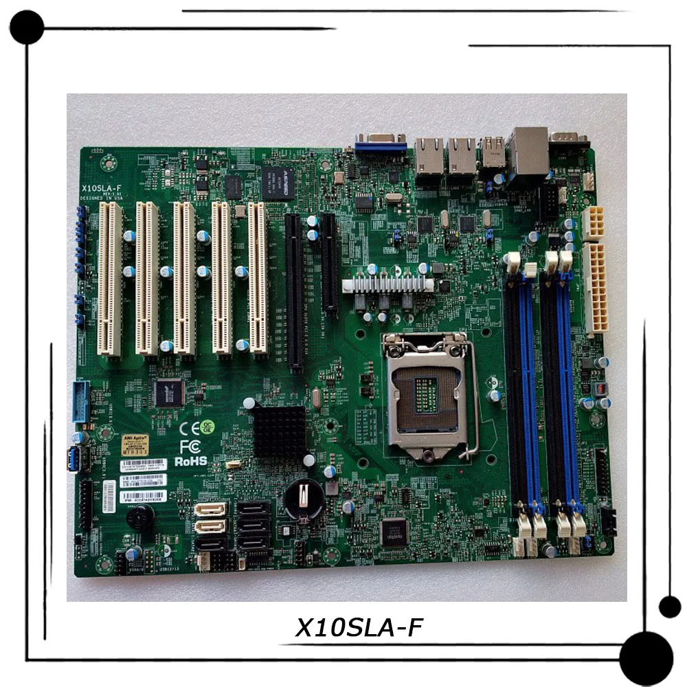 X10SLA-F For Supermicro Server ATX Motherboard LGA 1150 Intel C222 Support E3-1200 v3/v4 DDR3 PCI-E 3.0 100% Tested Fast Ship