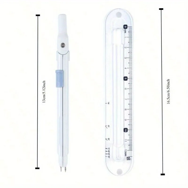 M&G Student Exam Drawing Set All-in-One Compass Ruler Combination Drafting Measuring Tools 1 Piece