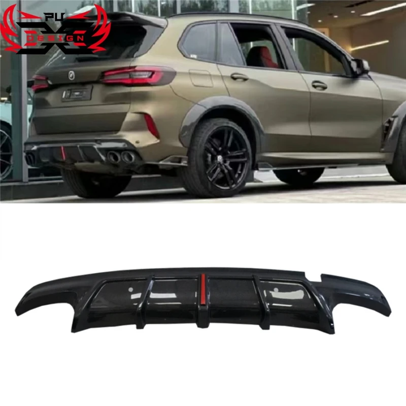 

For BMW X5M F95 AE Style Rear Diffuser Rear Splitter Rear Bumper Carbon Fiber Car Body Kit