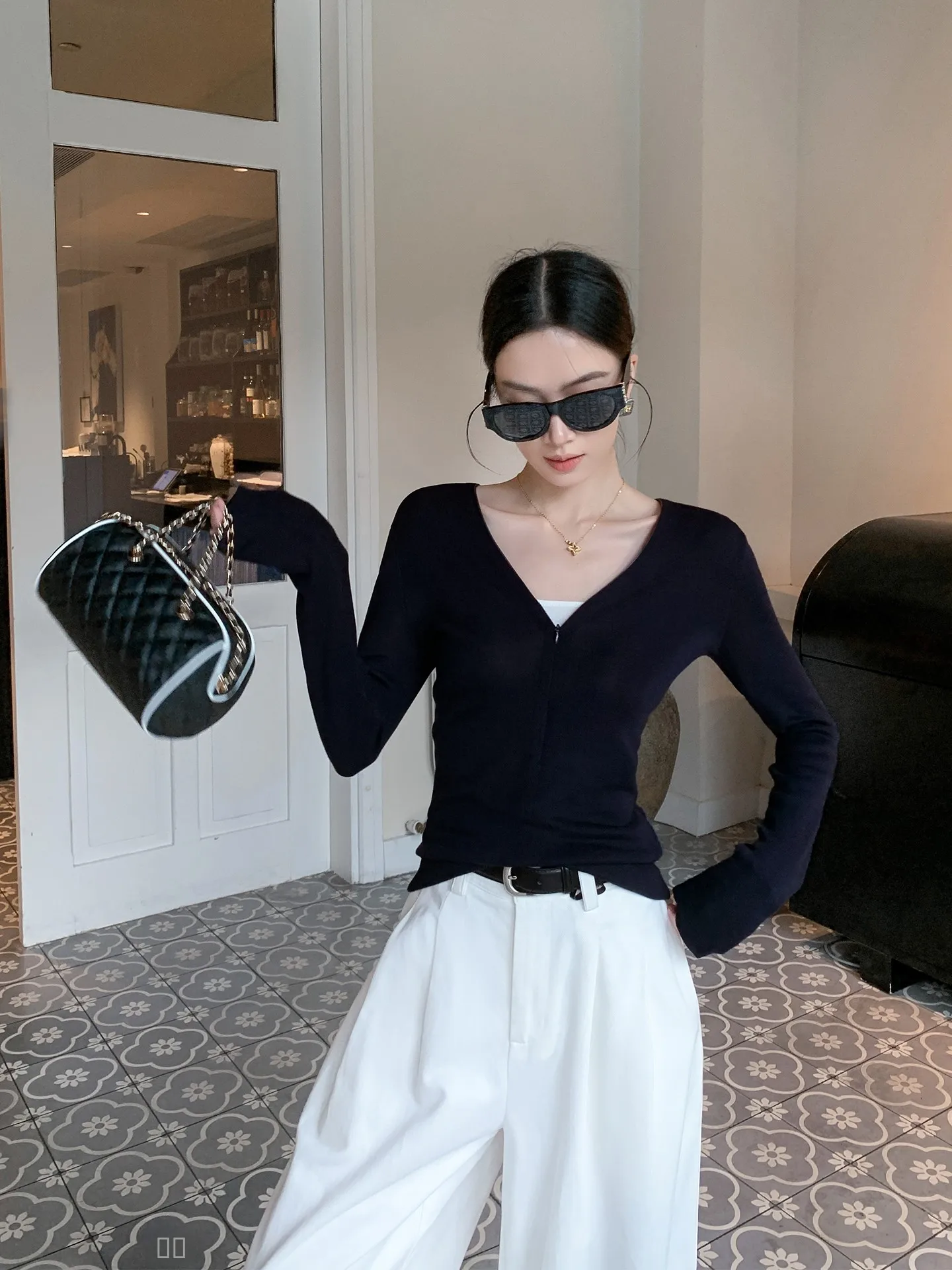 

Binguo Women's Slim Fit Long Sve Knitted Sweater Zipper Large V-ne Spring Autumn Sle Comfortable Breathable Casual Top