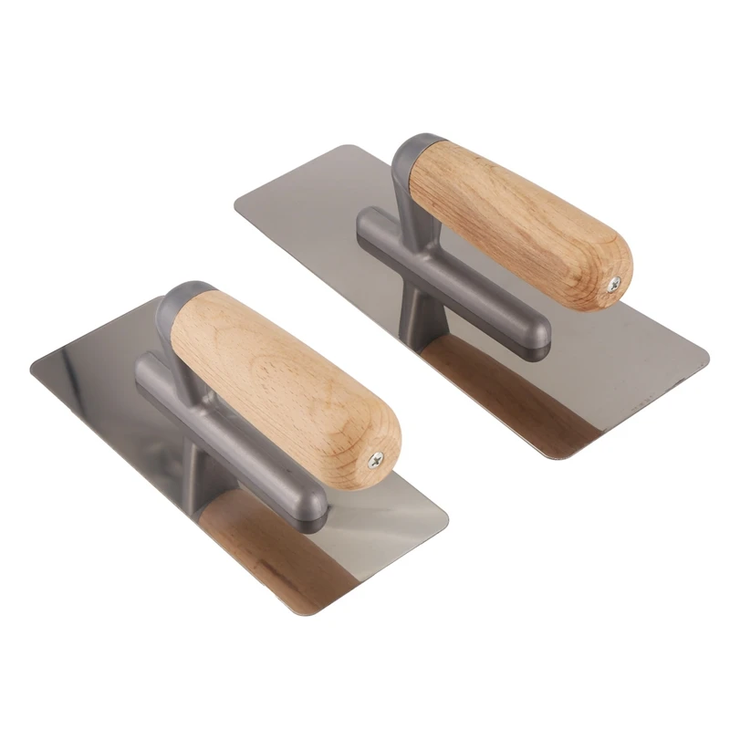 

2 Pieces Stainless Steel Venetian Plaster Trowel, Paint & Plaster Trowel Sets Paint Plastering Finishing Hand Tools