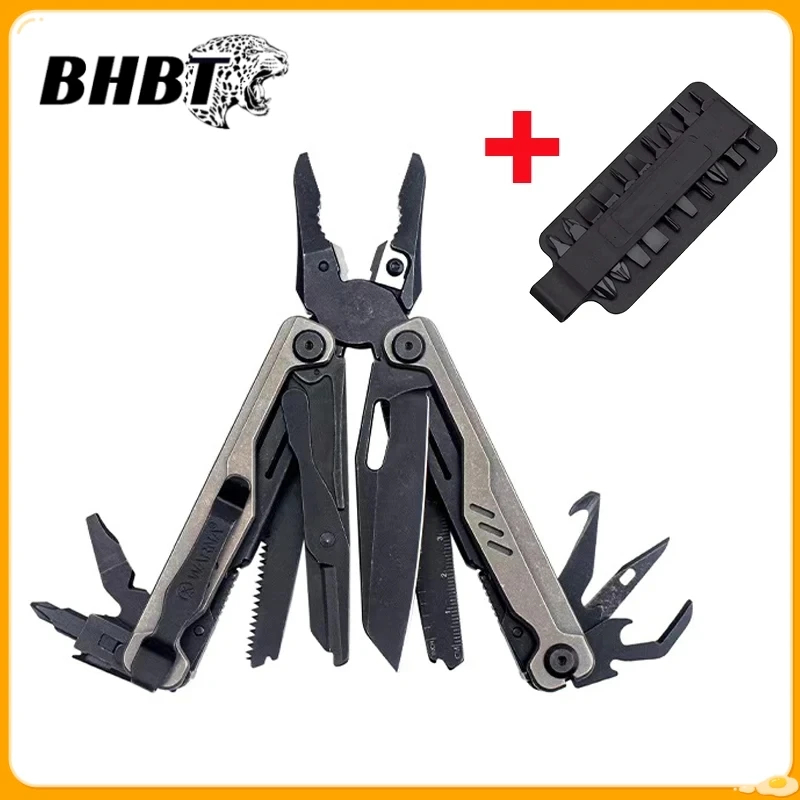 BHBT 20 IN 1 Ark Titanium Alloy Multitool Pliers EDC Outdoor Camping Survival Multi functional Tool Pliers Multi Tool With Bits