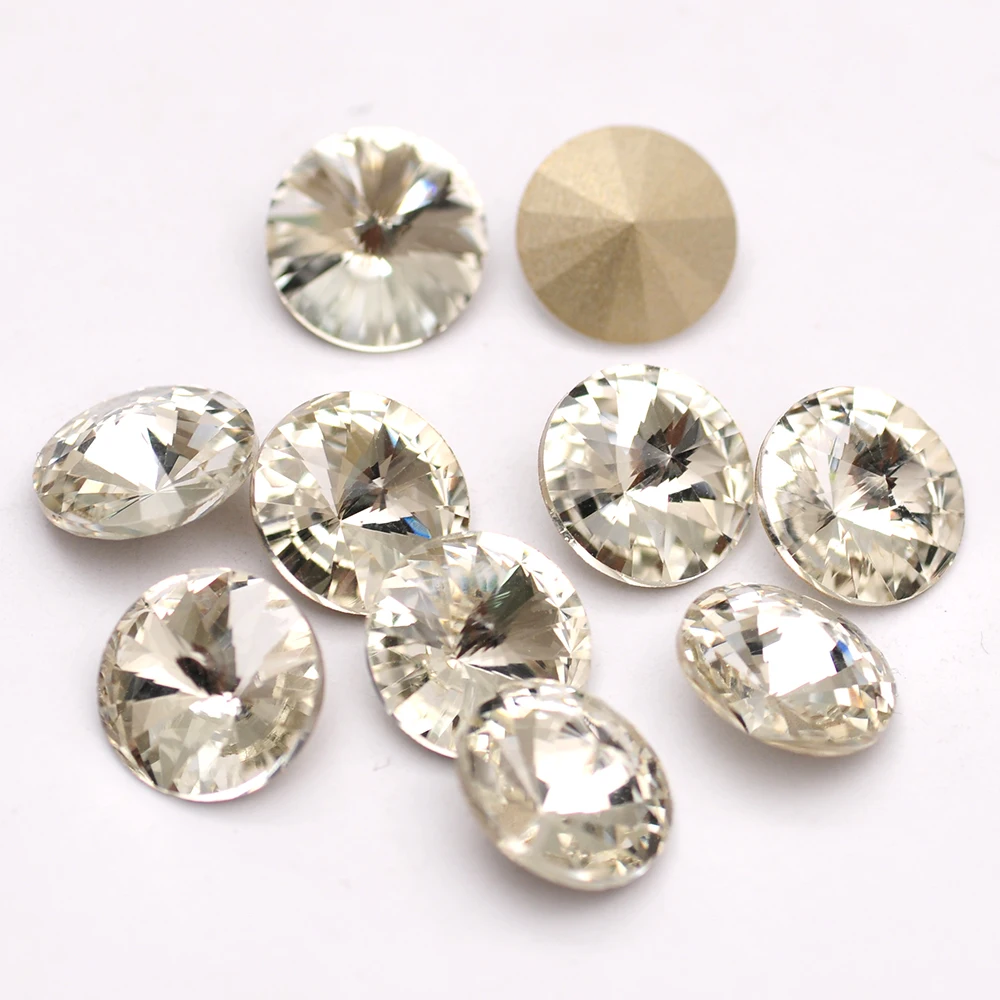 1122 6mm 27pcs Different Color High Quality Strass Crystal Rivoli Shape Fancy  Popular Rhinestone For 3D Nail Art Decorations