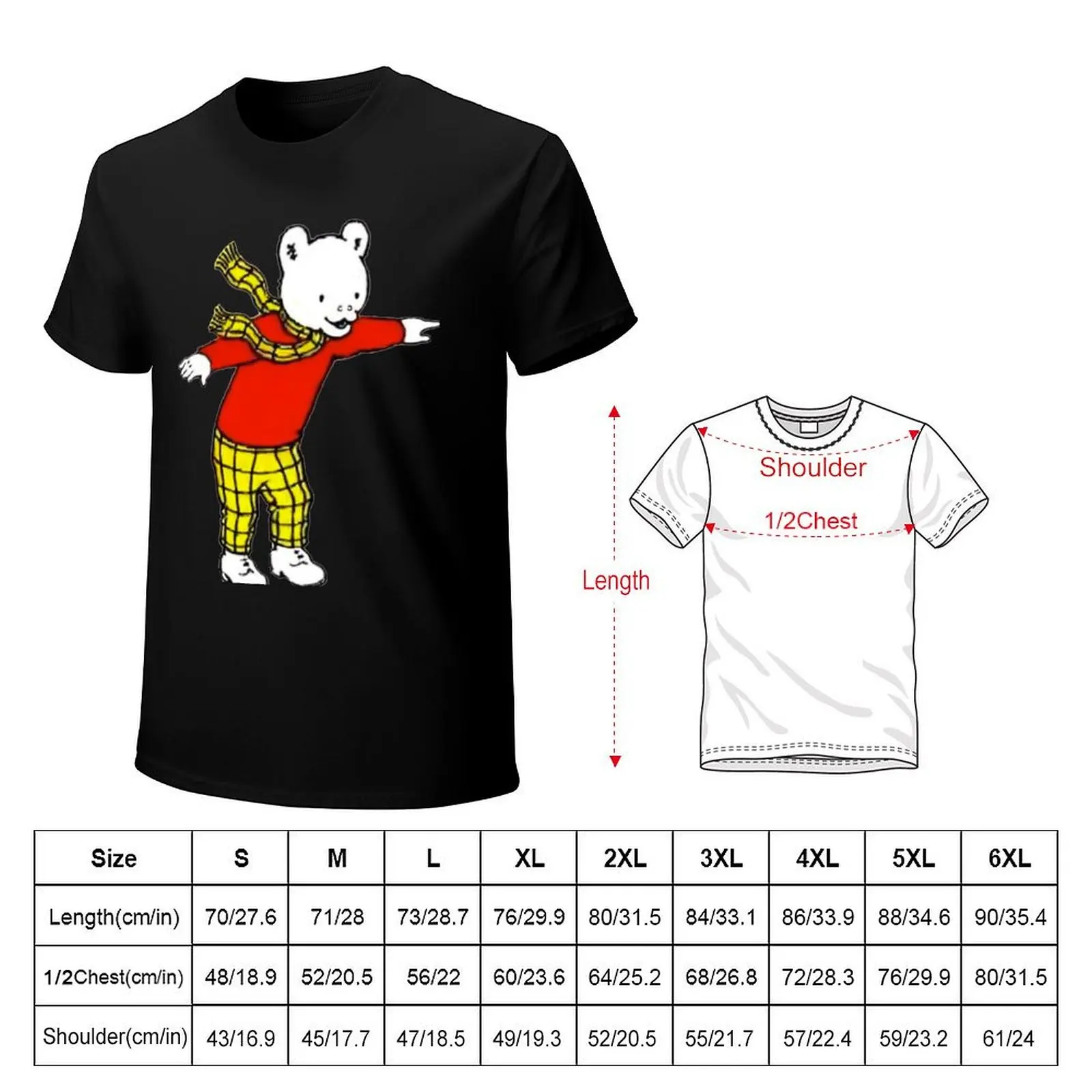 Rupert bear T-Shirt Sporty Casual Quick Dry T-Shirt
