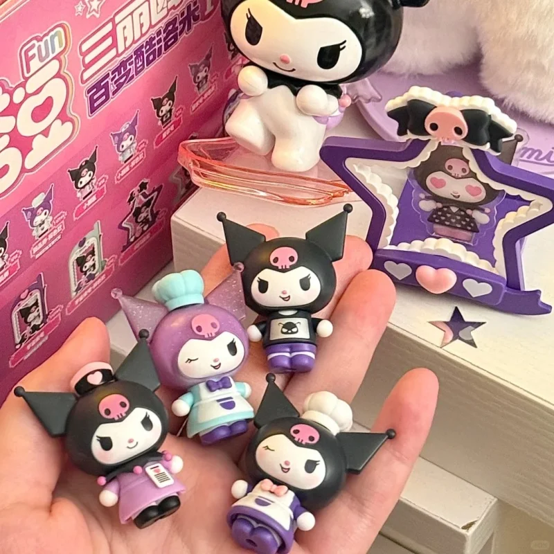 

Hot Sale Bloks Kuromi Anime Action Figures Collection Model Cute Doll Toy Desktop Ornaments Surprise Blind Box Birthday Gifts