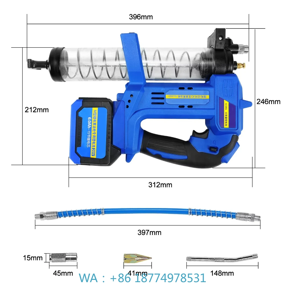 

Cordless Electric Grease High Pressure Portable Hand Held Li-ion Battery Grease for Machinery Lubrication