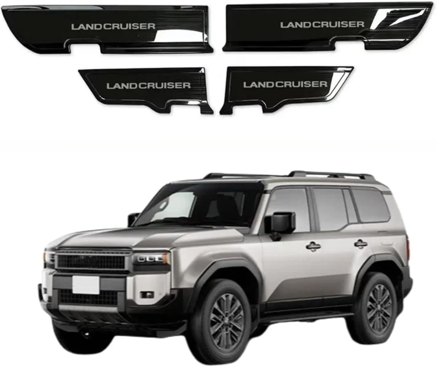 

Stainless Steel Door Protection Panel Compatible with FOR Land Cruiser 250 2024 2025 Anti-Kick Anti-Scratch Door Panel