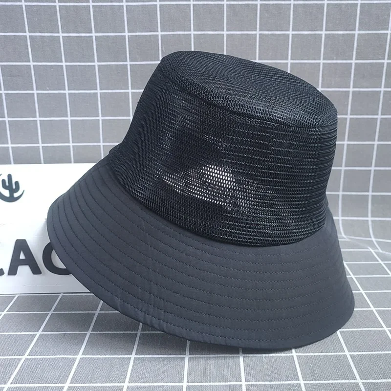 Summer Breathable Mesh Fisherman Hat Big Size Panama Hat Oversize Boonie Cap Men Plus Size Bucket Hat 56-58cm 58-60cm 60-62cm