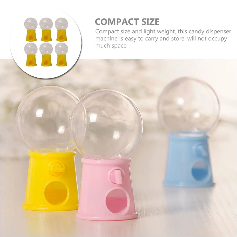 6 Pcs Automatic Kitchen Soap Dispenser Mini Machine Kids Gumballs Candy Twisting Vending for Money Bank Light Green Child