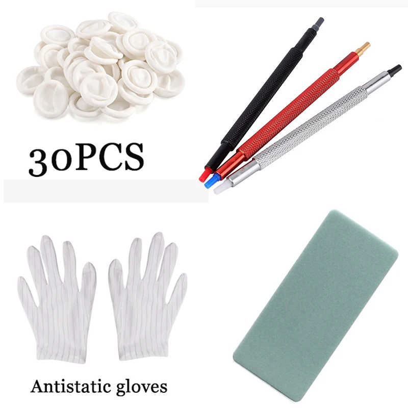 

2/4PCS Watch Repair Tool Anti static Disposable Finger Rubber Gloves Non-slip Latex Finger Cots Watch Hand Pressers Tool Set