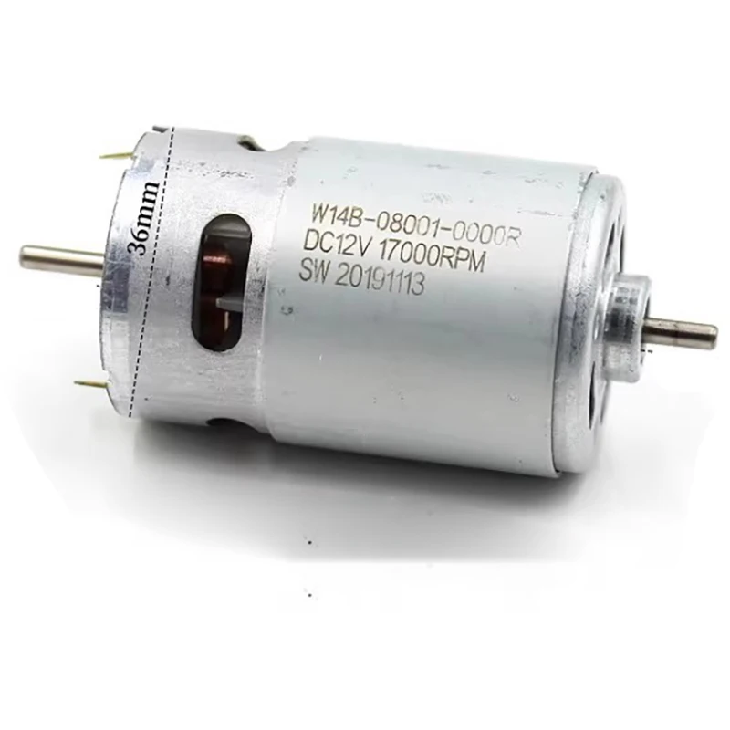 DC12V 17000rpm 550 Dual output shaft front ball bearing motor