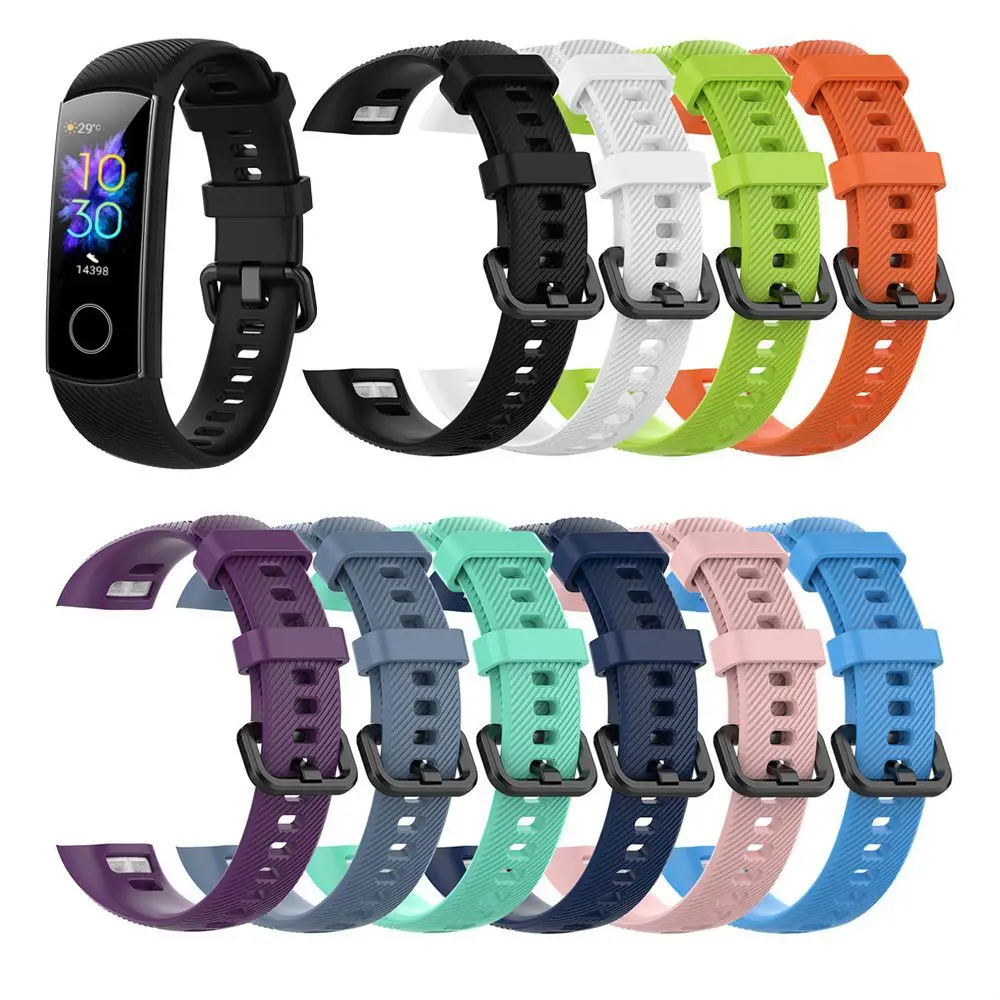 Silicone Wrist Strap for Honor Band 5 4 Smart Wristband Replacement Watch Band for Honor Band 5 4