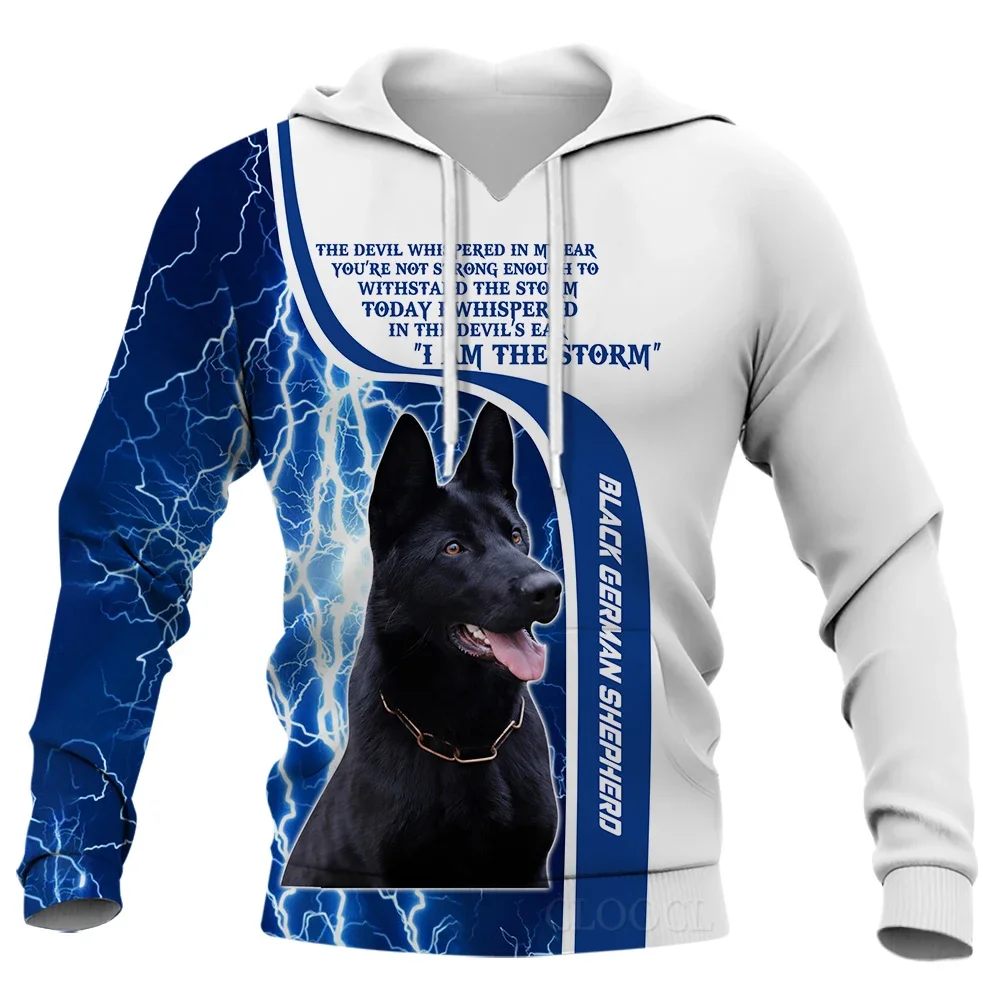 

CLOOCL Mens Hoodie Black German Shepherd 3D Printed Male Hoodie & Sweatshirt Autumn Unisex Zipper Hoodie Fashion Sportswear