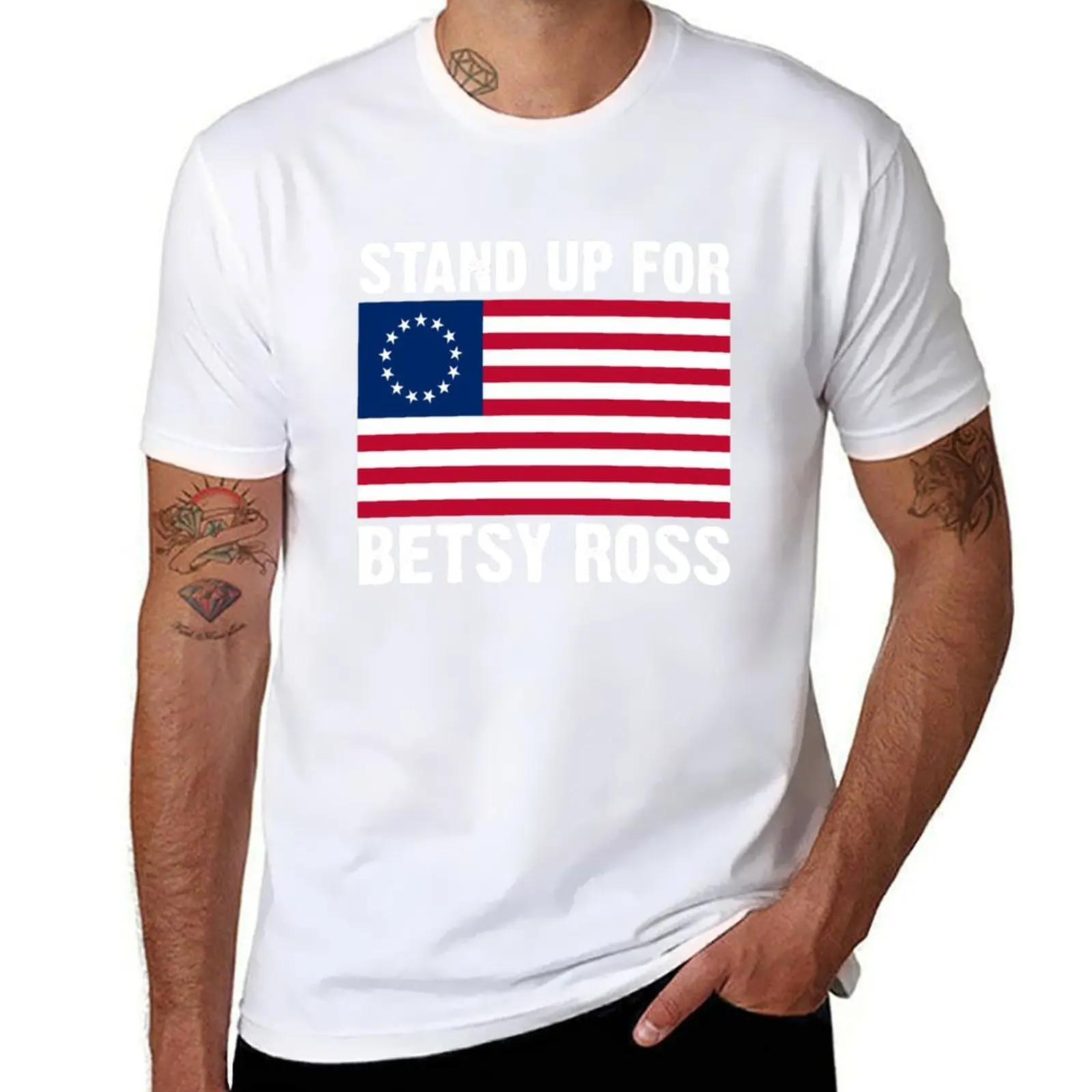 

Stand Up For Betsy Ross Flag T-Shirt graphic t shirts for man t shirts for man slim fit T-Shirt