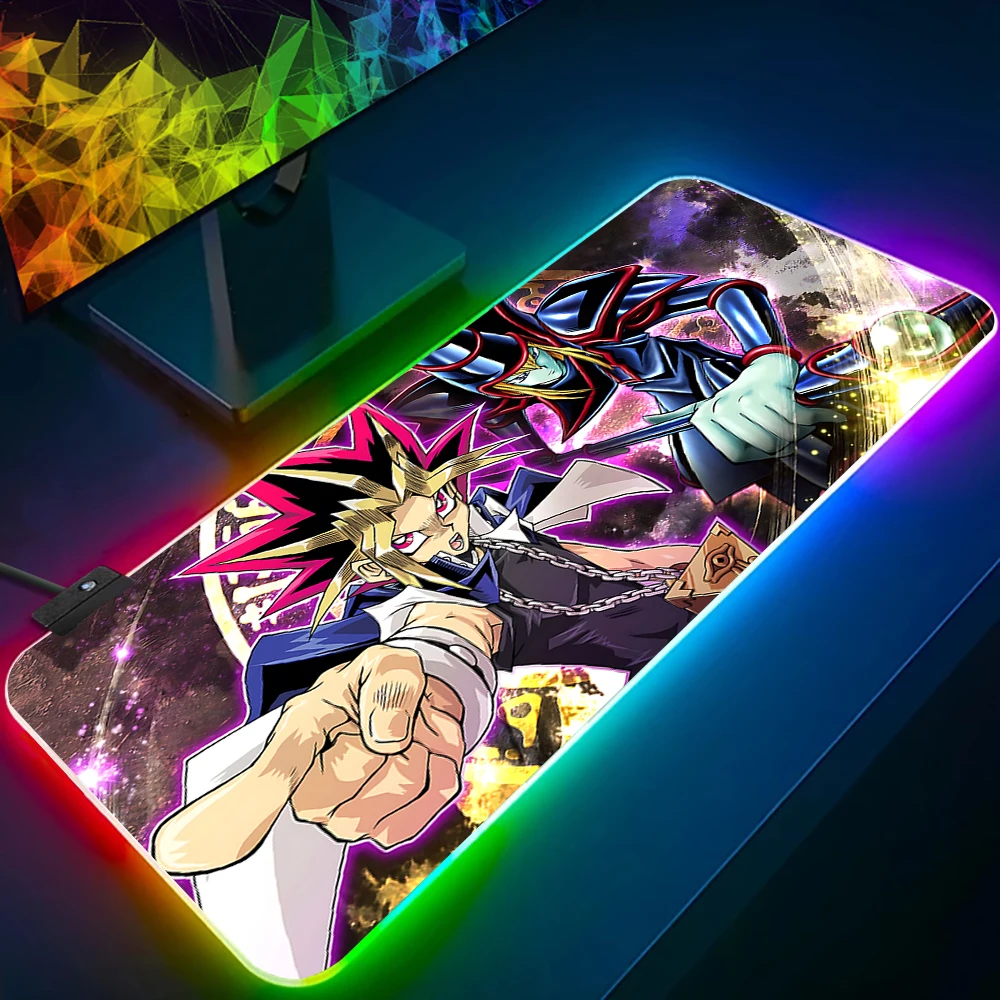 

Top Games DUEL MONSTERS RGB Pc Gamer Keyboard Mouse Pad Mousepad LED Glowing Mouse Mats Rubber Gaming Computer Mausepad