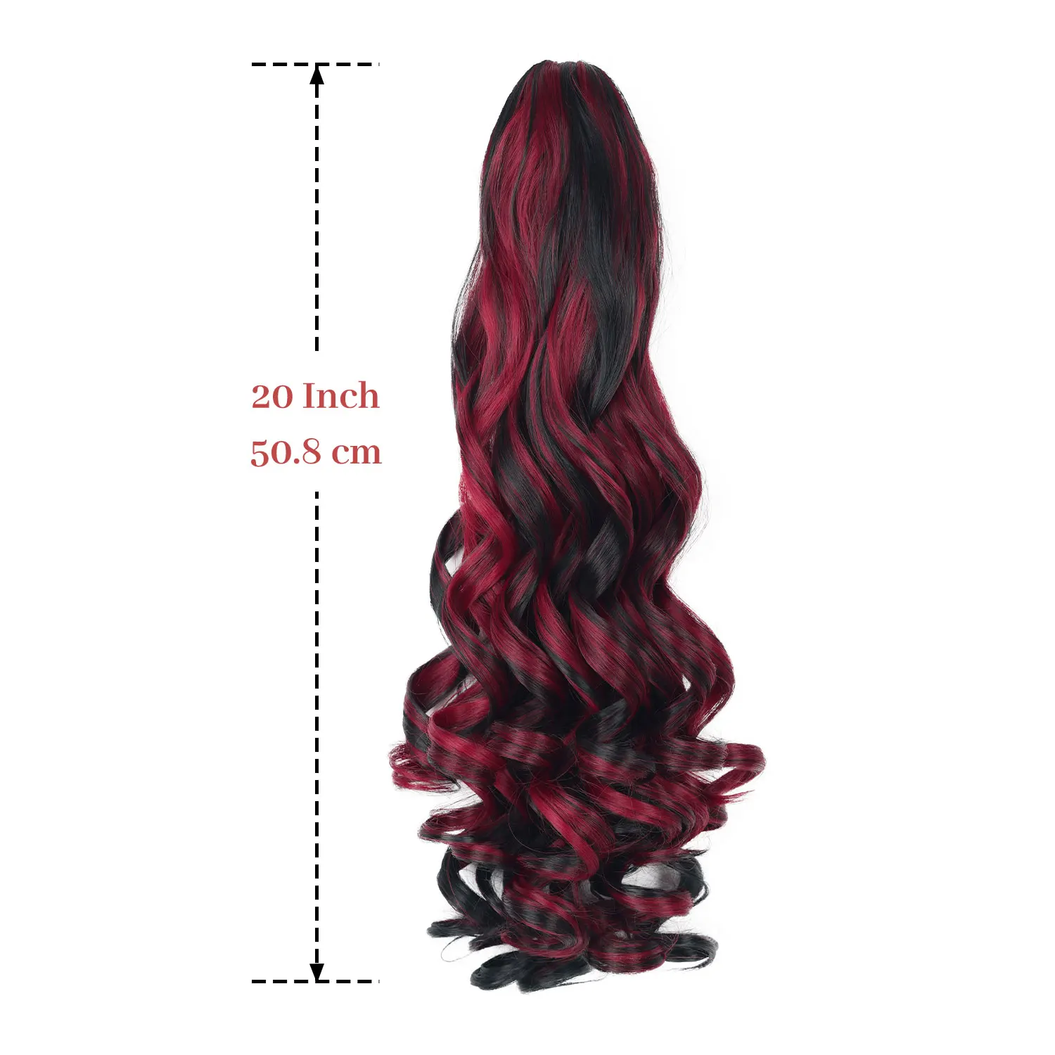 Synthetic Claw Clip Ponytail Hair Extensions 20inch Long Curly Ponytail Tail Hairpieces for Women Ladies image 5