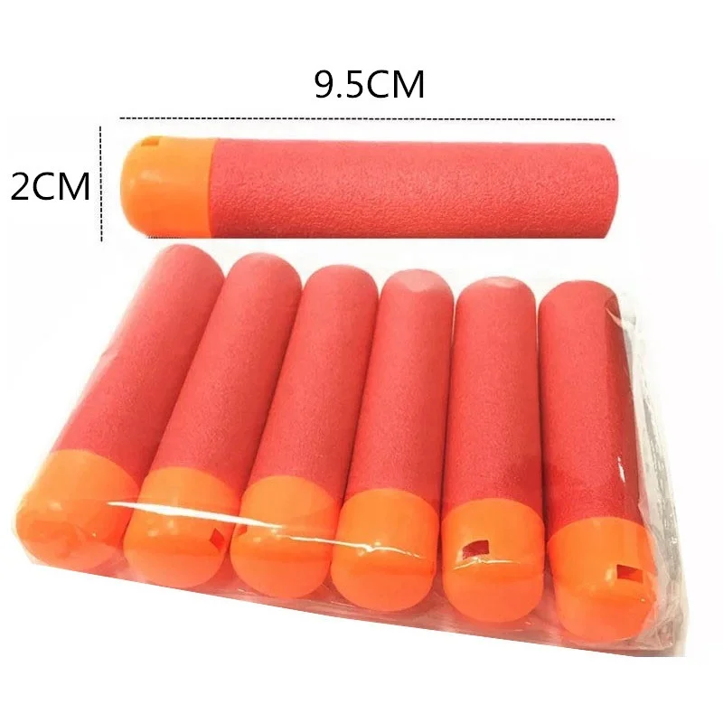 30szt Mega dla Nerf 9.5cm Red Sniper Rifle Darts Bullets Mega Foam Refill Darts Big Hole Head Bullets dla N-Strike Mega Series
