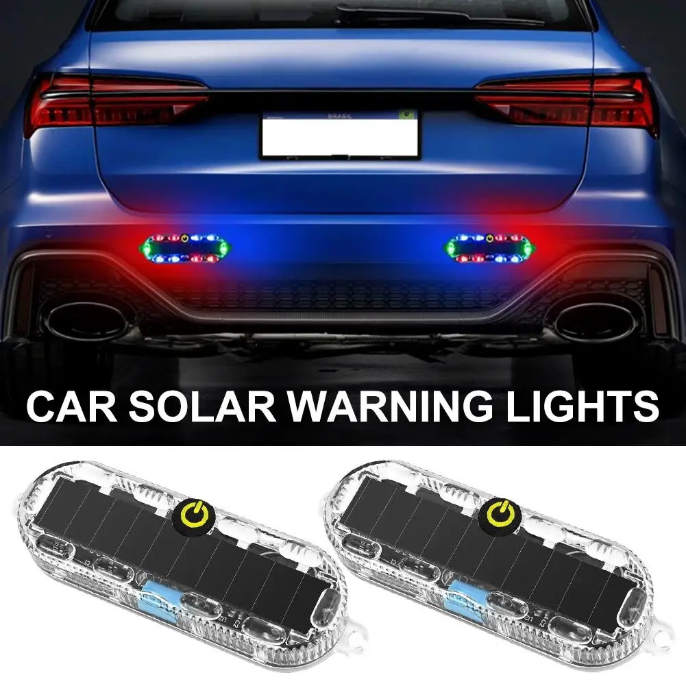 

Car Solar Charging-free Anti-rear Collision And Explosion-proof Light Light Tail Motorcycle Safety Brake Light Modified Fla Z3T9