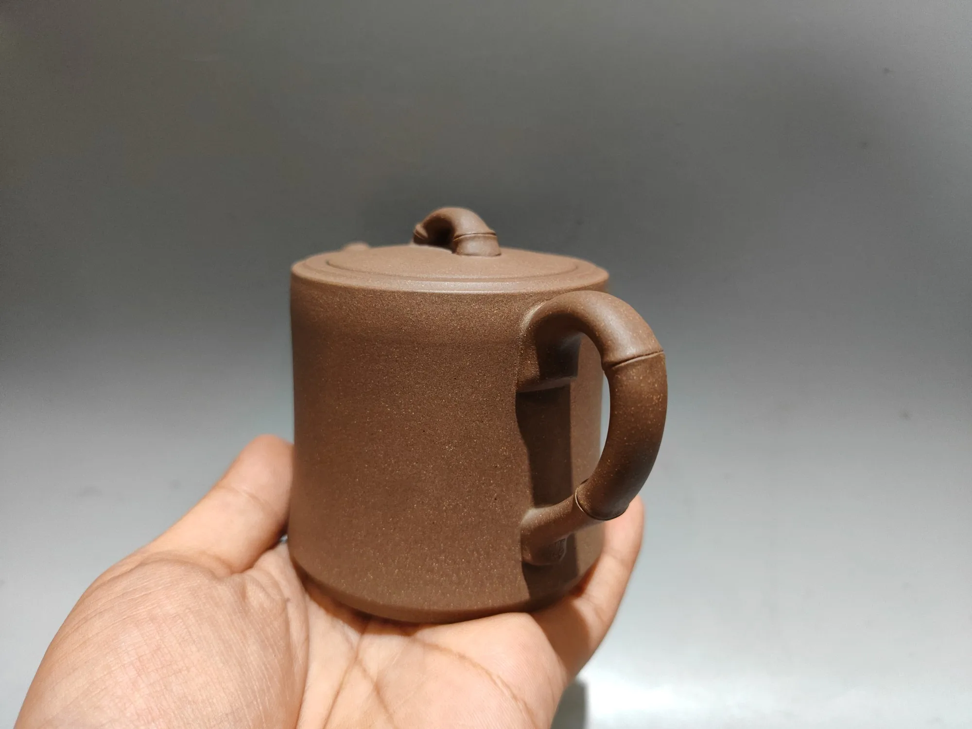 Old Yixing Purple Clay Teapot Raw ore slope reducing mud Bamboo section pot Bamboo shaped lid pot Kettle Teapot Flagon