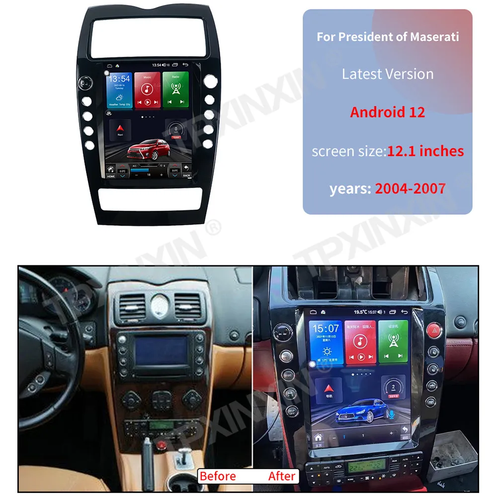 For Maserati Quattroporte 2004~2007 Android Auto Carplay Car Radio Automotive Multimedia Stereo Player GPS Navigation Head Unit