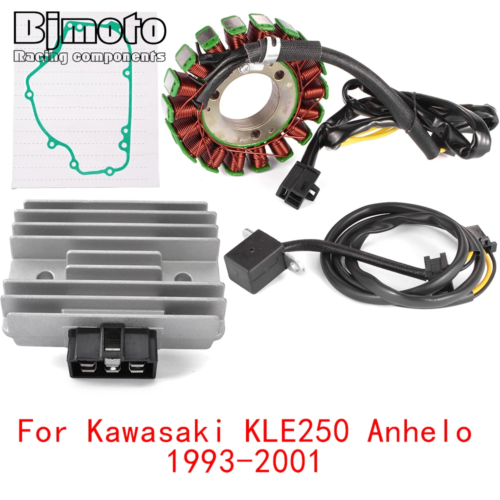 

KLE250 2001 Engine Stator Coil+Voltage Regulator rectifier For Kawasaki KLE250 Anhelo 1993-2000 With Gasket KLE-250