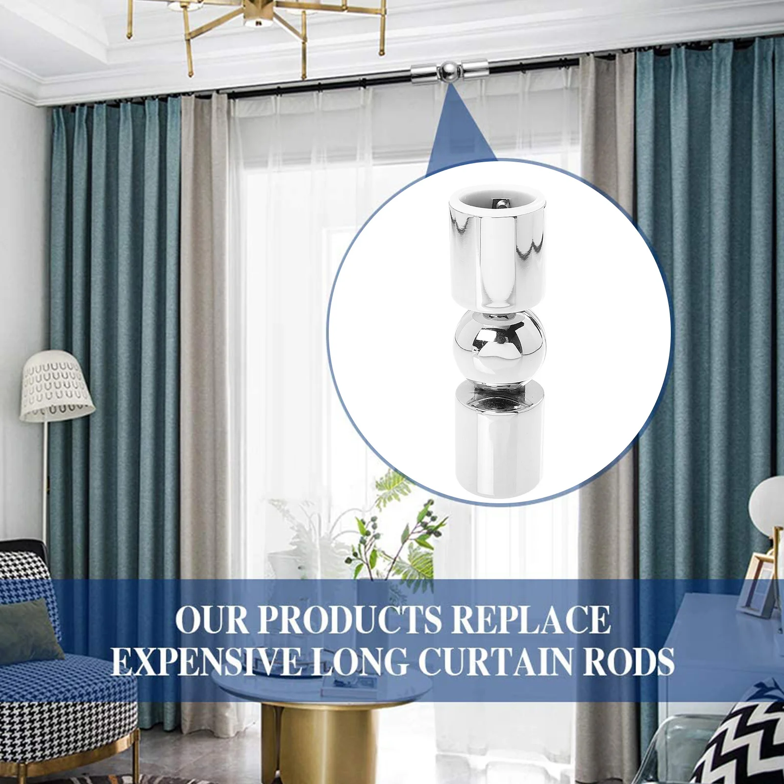 

Adjustable Hinged Elbow Connector Stainless Steel Curtain Rod Corner Fitting 90-180 Degrees Smooth No Burrs All Match Color