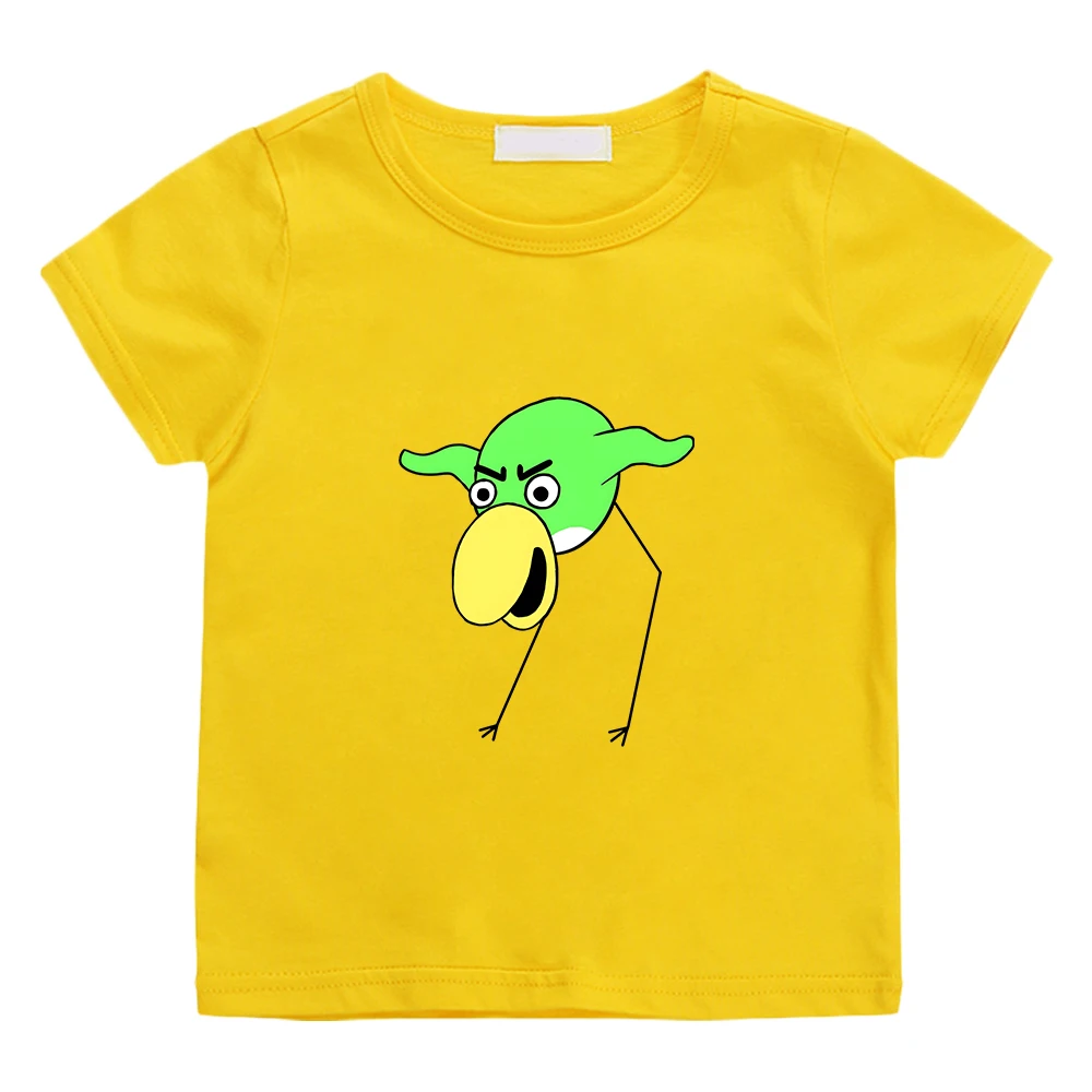 

Game Huebird of Happiness Chick Print Shirt Kawaii Cartoon Boys and Girls Children Tee-shirt 100% Cotton High Quality Summer Tee