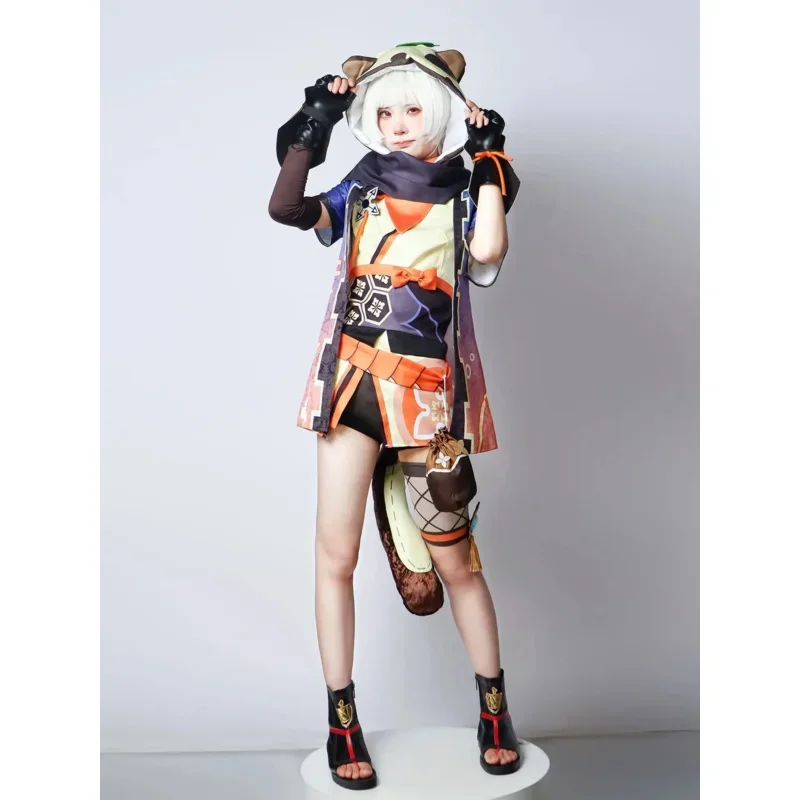 Genshin Impact Sayu Cosplay Kostüm Erwachsene Karneval Uniform Perücke Anime Halloween Party Kostüme Maskerade Frauen Spiel MN4