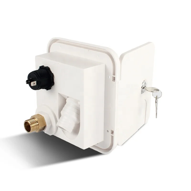 Acessórios externos para rv, tampa quadrada para escotilha de gravidade, forte, à prova de vazamento, fácil instalação, enchimento de água