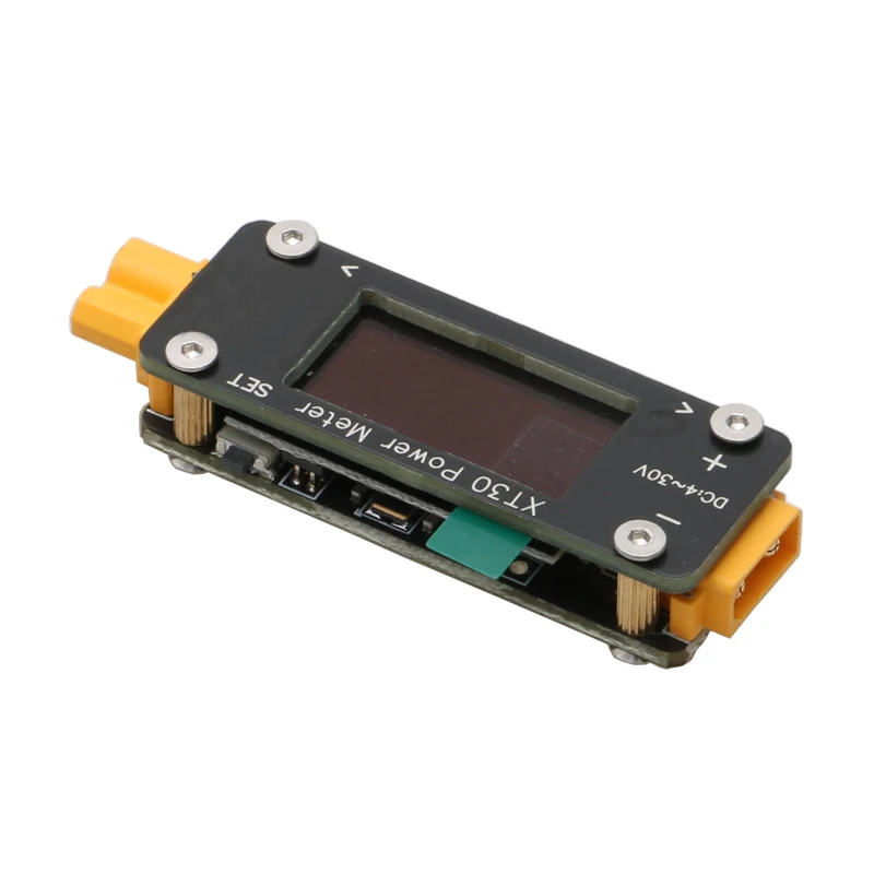 1PCS DC 4-30V 1mA-32A XT30 Power Meter Mini Galvanometer Module with Current Voltage OLED Display for Drone RC Model Accessories