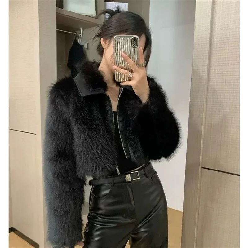 New  Fur coat Women's fur Coat Trend Women's Autumn and Winter new Fashion Faux fur Luxury Lapels Mao Mao Blouse Women's Coat