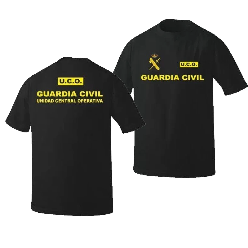 Camiseta de la Unidad Central Operativa UCO de la Guardia Civil de España Camisetas informales de manga corta, 100% algodón, Top holgado, talla S-3XL